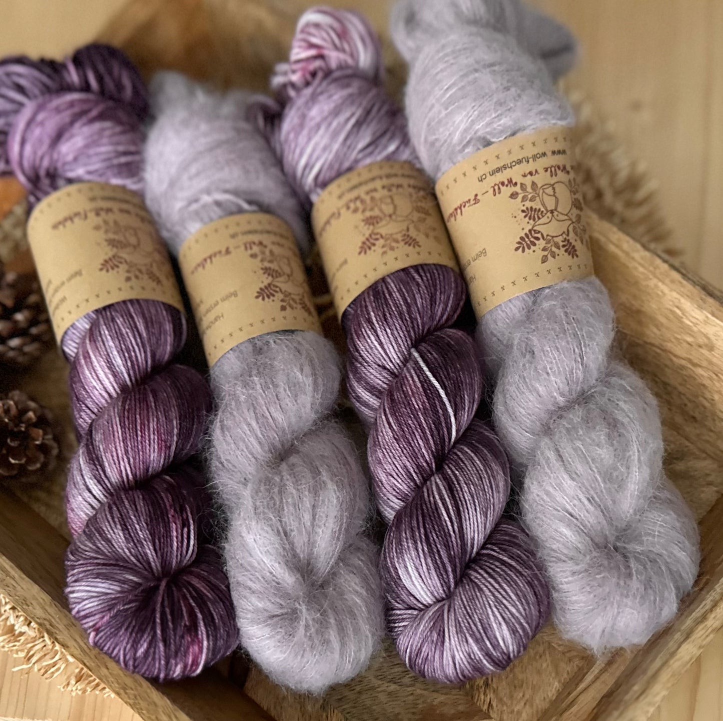 Set Alpaka Deluxe und Sock Super Soft „Smoke Amethyst“ 300g