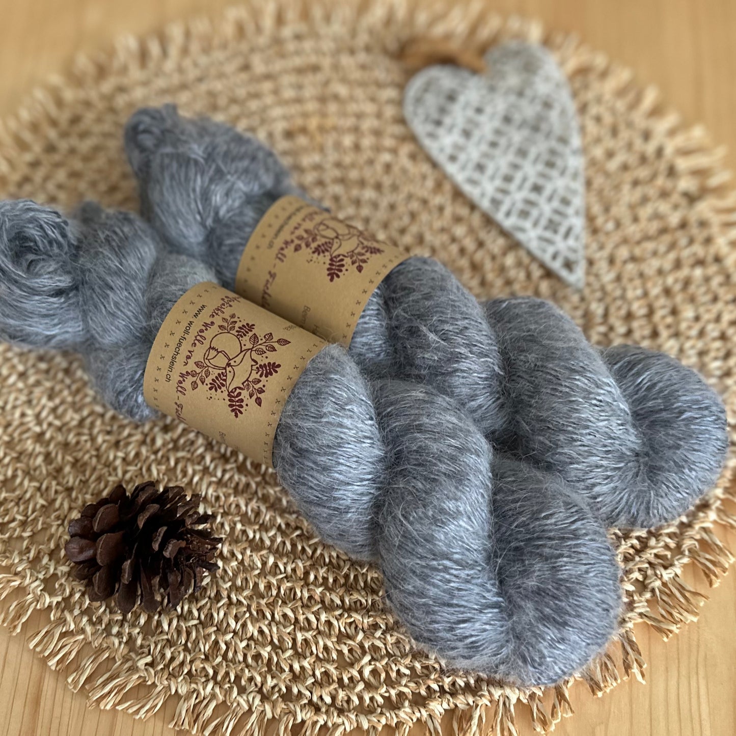 Alpaka Fluffy „Rauchblau“