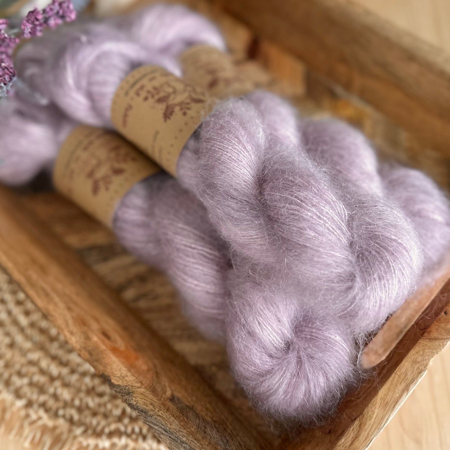 Super Kid Silk Pailletten „Flieder“