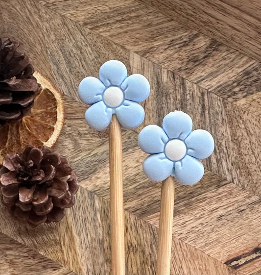 Maschenstopper „Blumen blau“