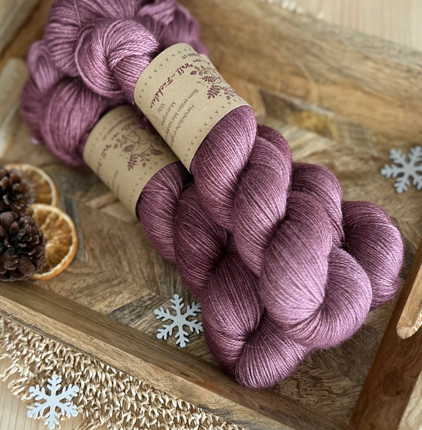 Alpaka Seide Kaschmir „Malvenblüte“