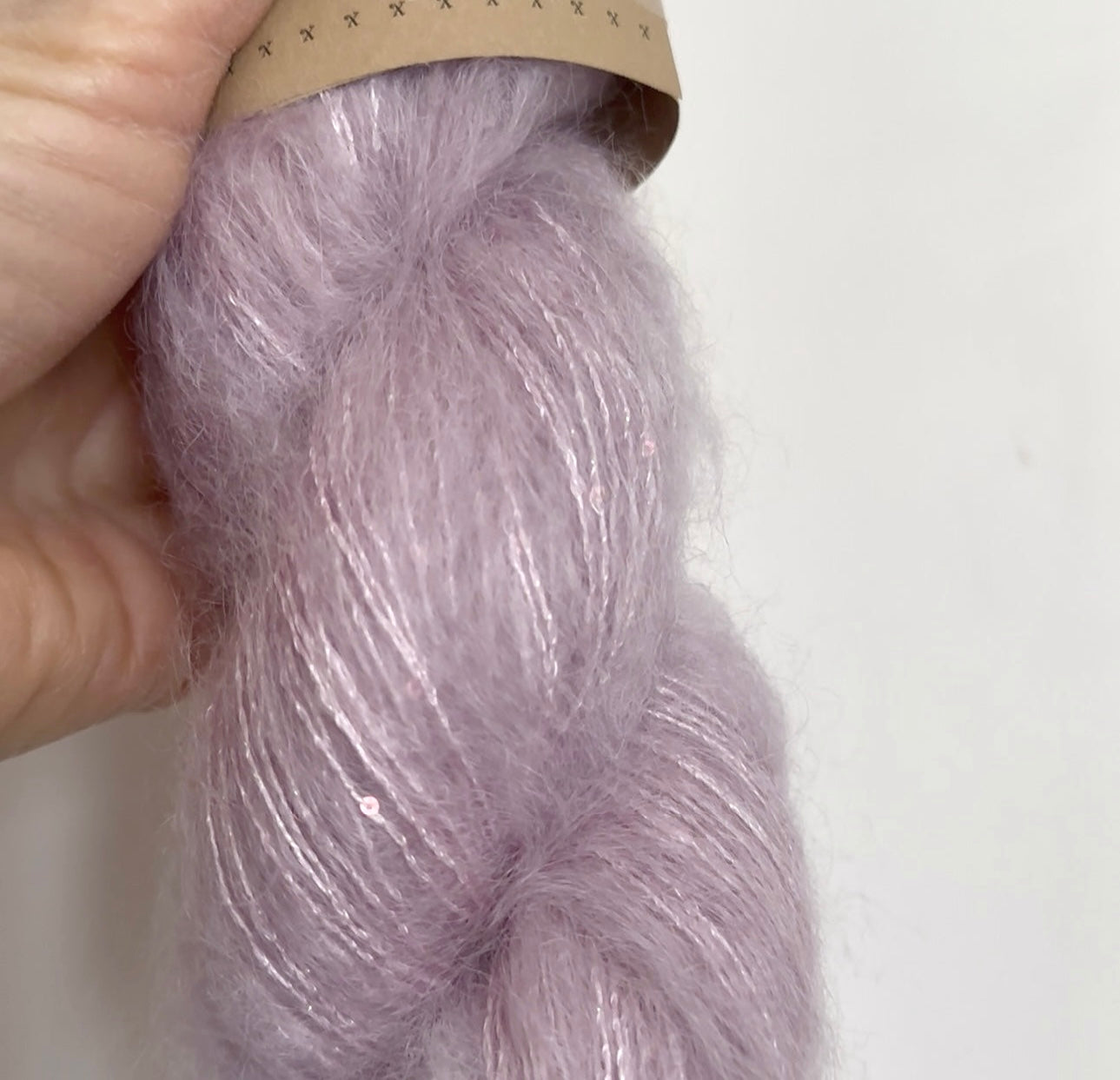 Super Kid Silk Pailletten „Flieder“
