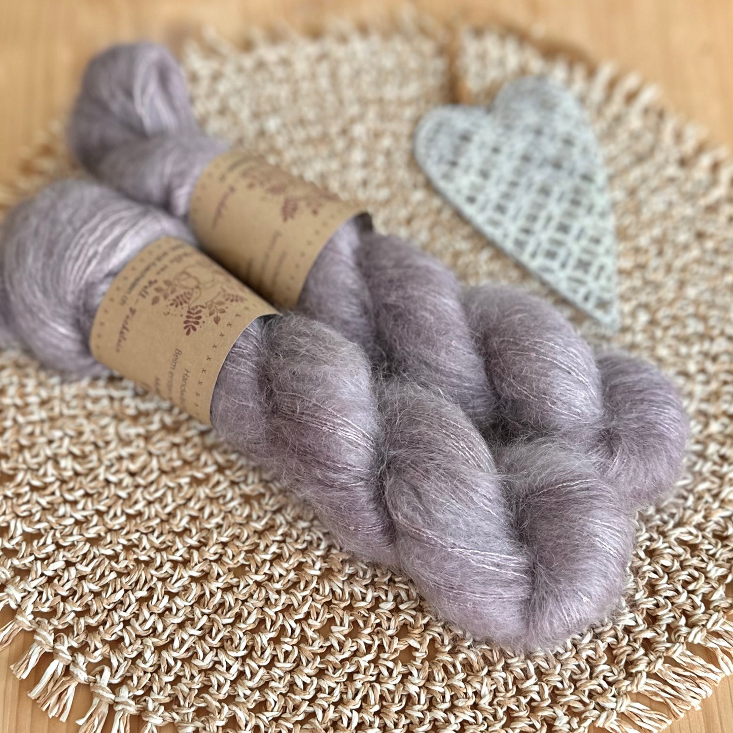 Super Kid Silk Pailetten „Taupe“