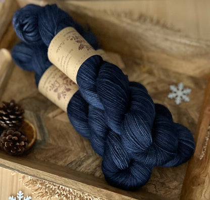 Alpaka Seide Kaschmir „Nachtblau“