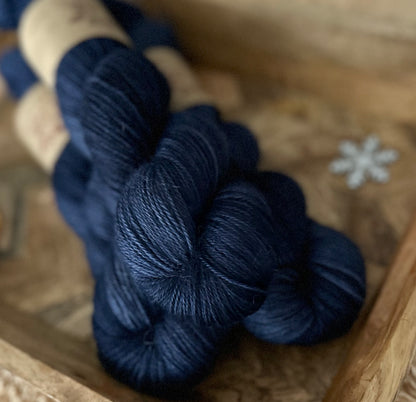 Alpaka Seide Kaschmir „Nachtblau“