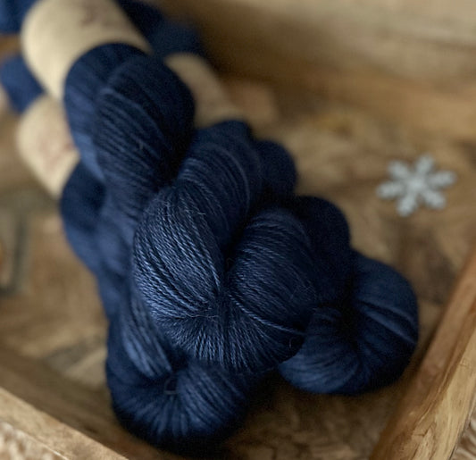 Alpaka Seide Kaschmir „Nachtblau“