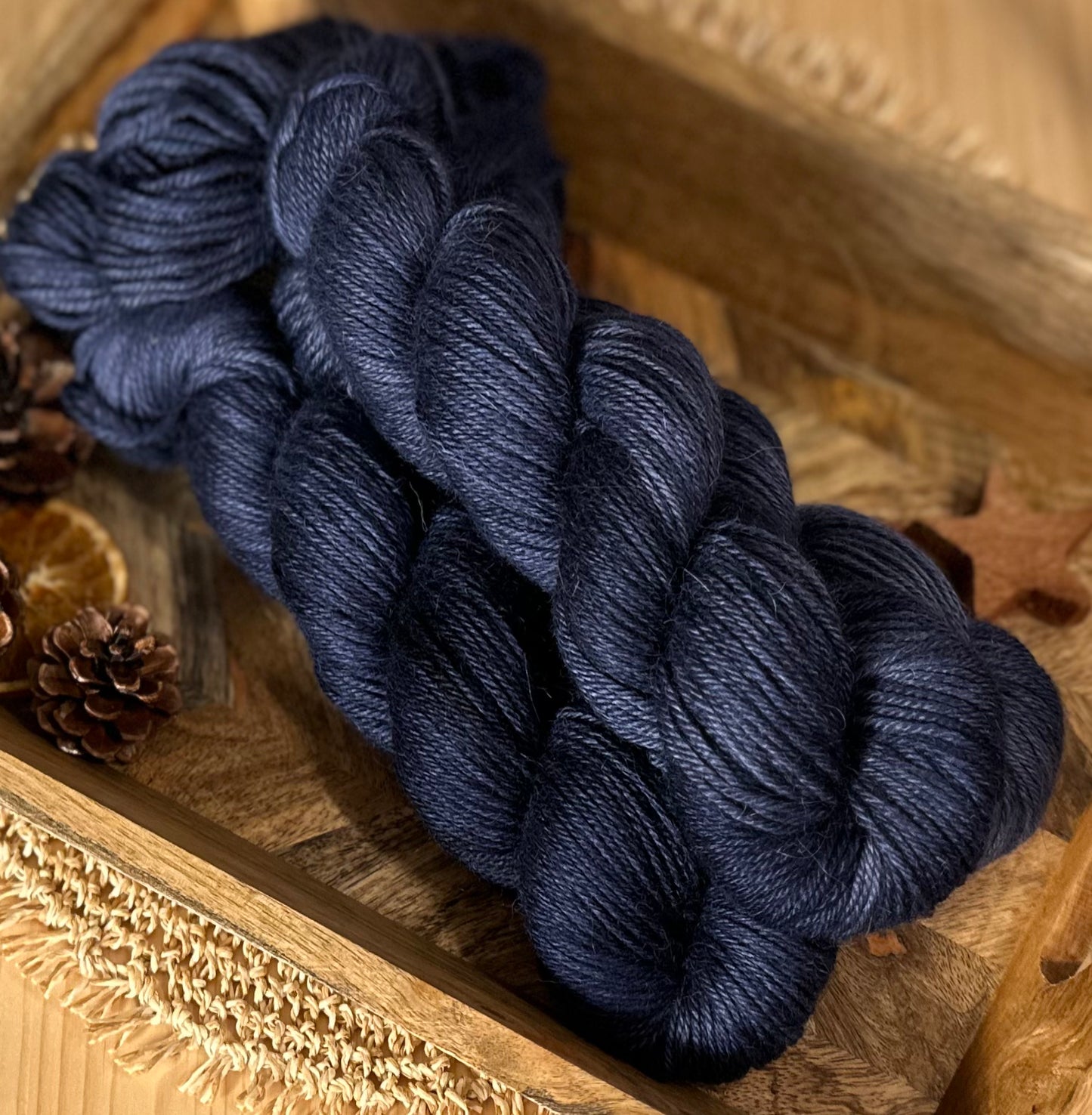 Alpaka Seide Kaschmir DK „Nachtblau“