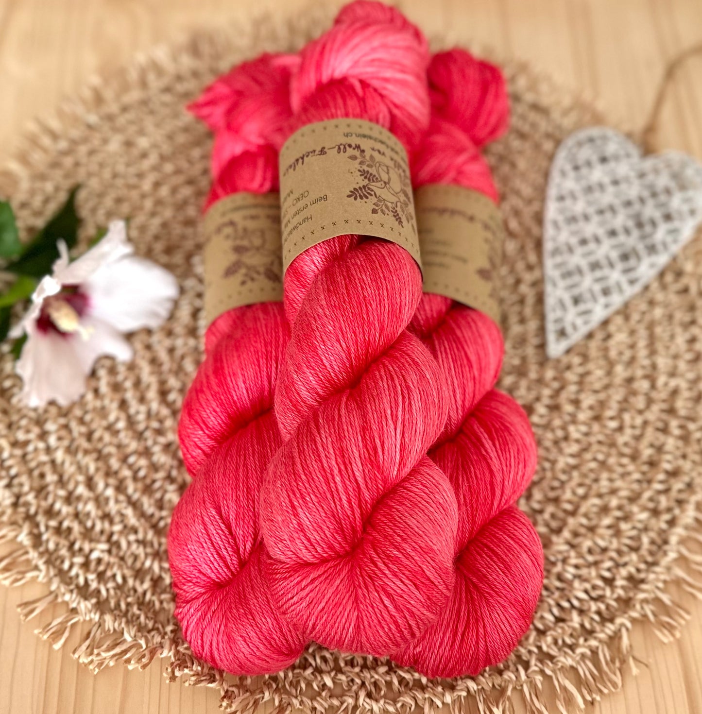 Seide Merino „Wassermelone“