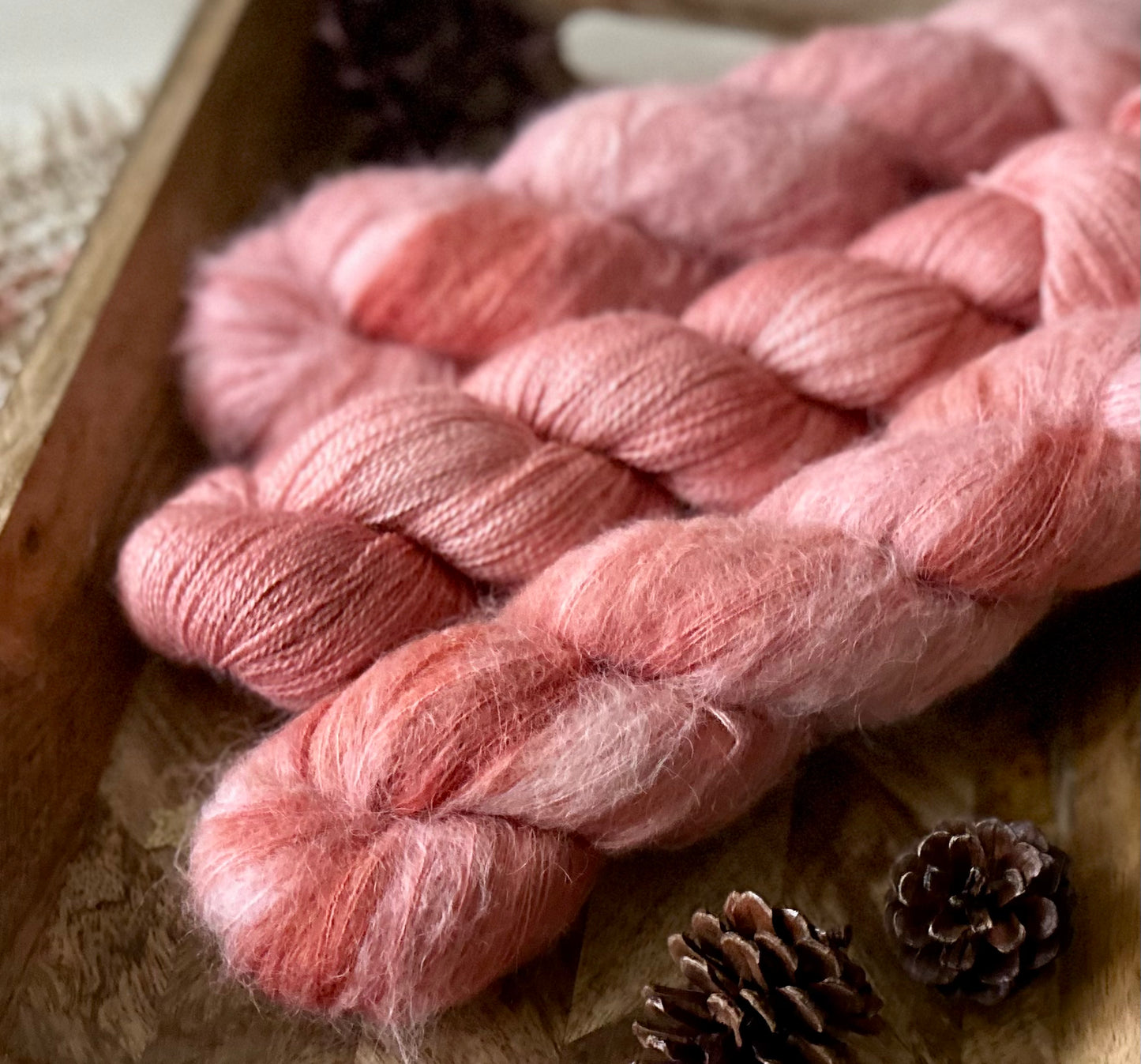 Set 300g Alpaka Deluxe und Soft Lace „Rostbraun“