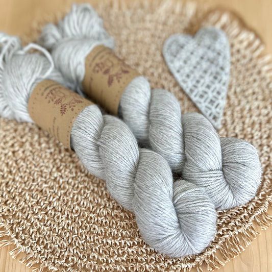 Alpaka Seide Kaschmir DK „Natural light grey“