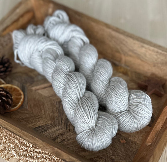 Alpaka Seide Kaschmir DK „Natural light grey“