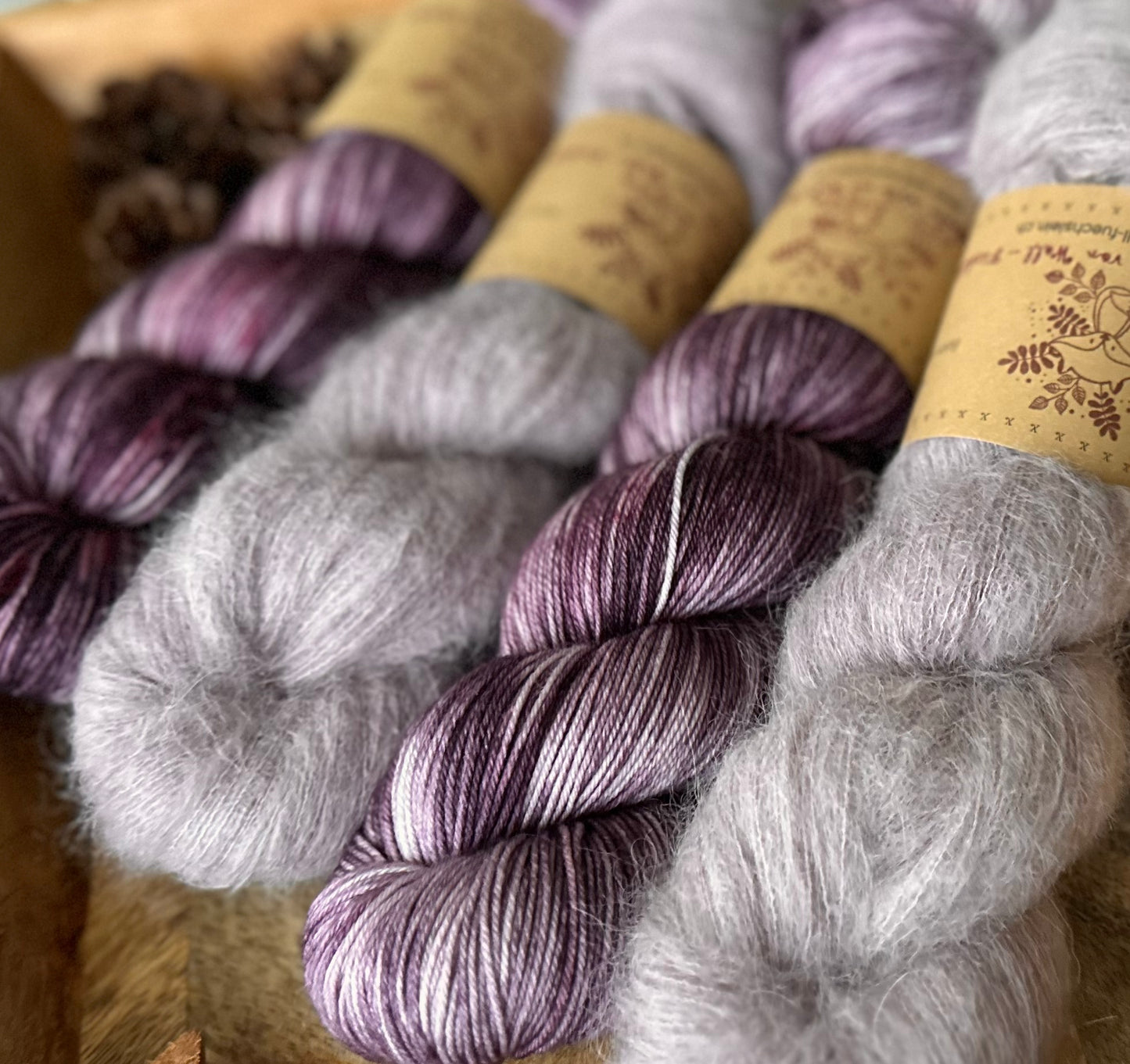 Set Alpaka Deluxe und Sock Super Soft „Smoke Amethyst“ 300g