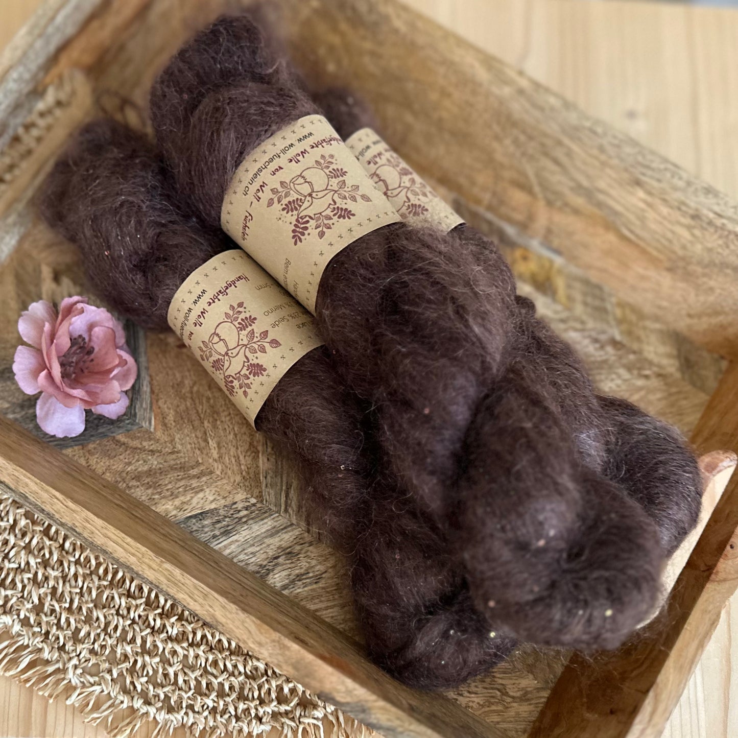 Super Kid Silk Pailletten „Espresso“