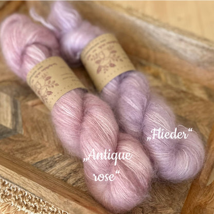 Super Kid Silk Pailletten „Flieder“