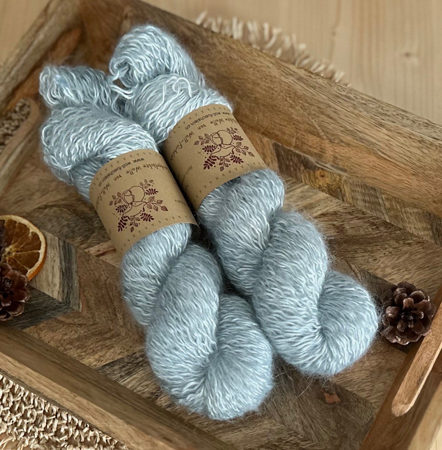 Alpaka Fluffy „Eisblau“